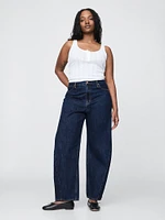 Curvy High Rise Barrel Jeans