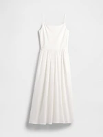 Compact Jersey Mixed Media Maxi Dress