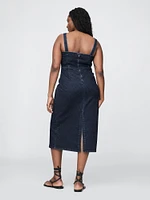 Denim Bodycon Midi Dress