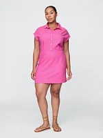 Linen-Blend Shirtdress
