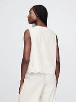 Eyelet Hem PJ Top