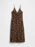 Tie-Back Maxi Slip Dress