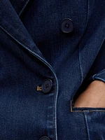 GapStudio Denim Double-Breasted Tailored Blazer