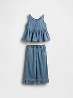 Baby & Toddler Denim Ruffle Outfit Set