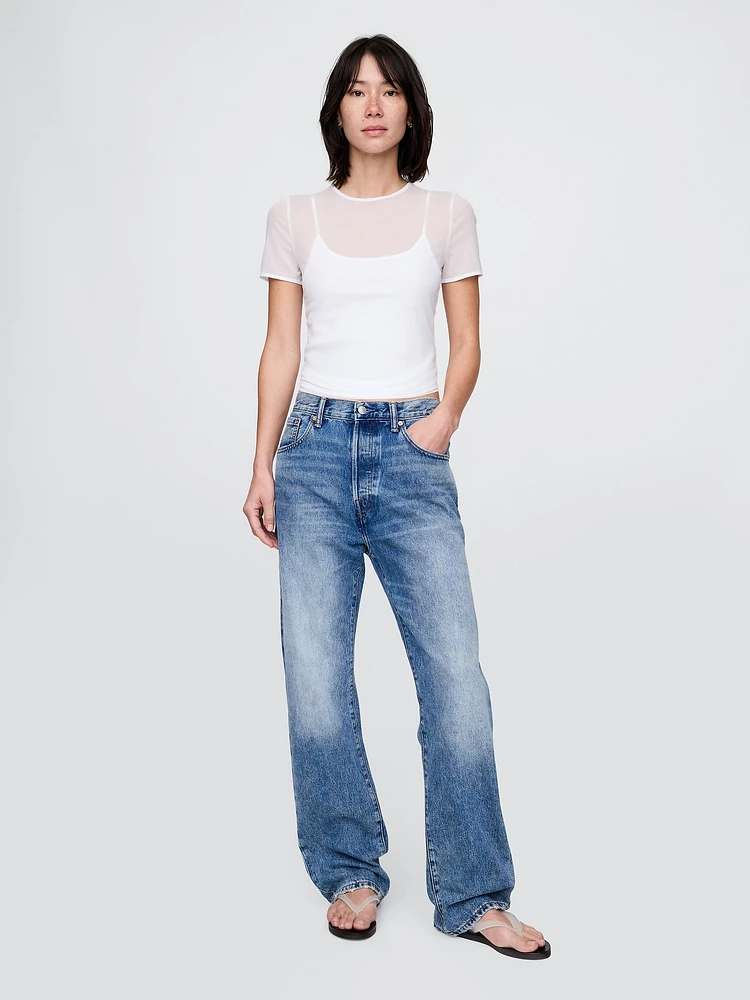 Mesh Cropped T-Shirt