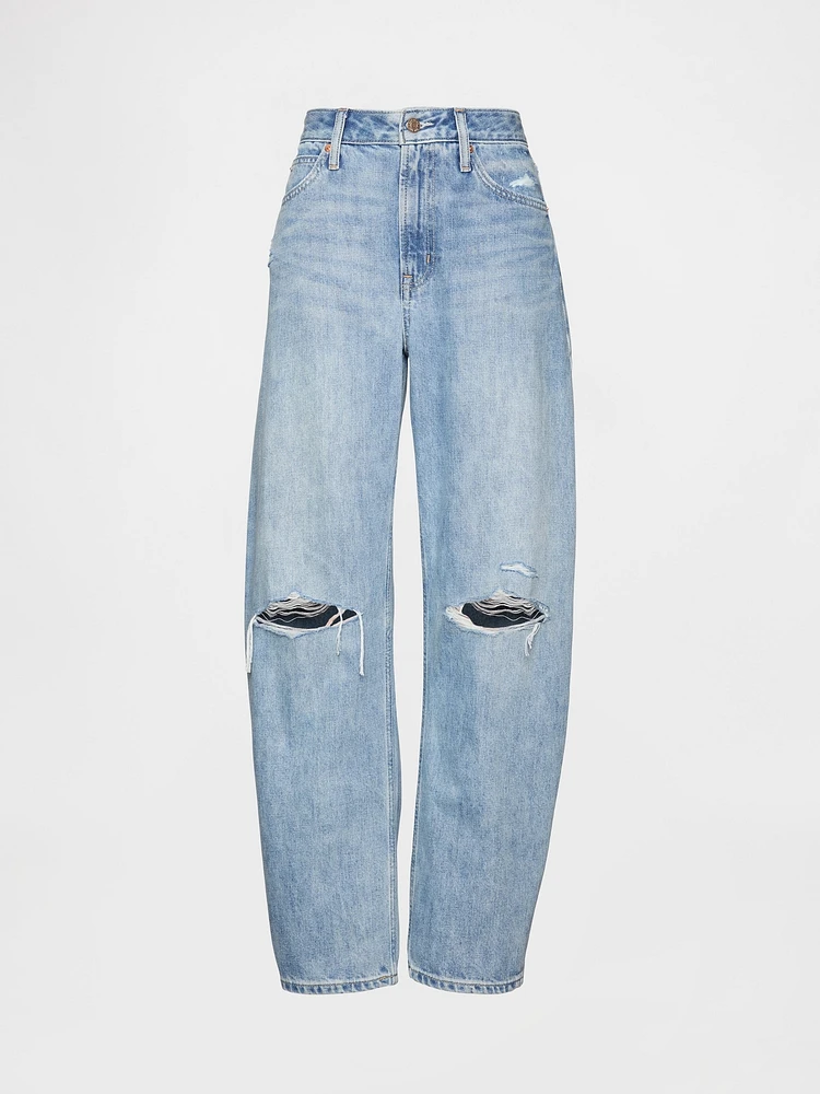 Curvy High Rise Barrel Jeans