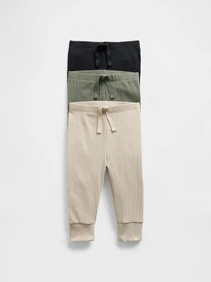 Baby First Favorites TinyRib Leggings (3-Pack)