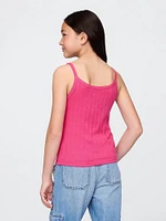 Kids Pointelle Rib Cami