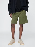 Pleated Khaki Shorts