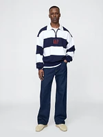 Heavyweight Striped Logo Pullover