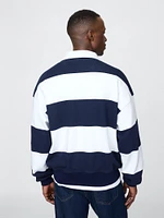 Heavyweight Striped Logo Pullover