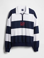 Heavyweight Striped Logo Pullover