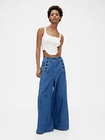 GapStudio High Rise Denim Sailor Pants