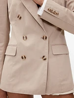 GapStudio Twill Double-Breasted Tailored Blazer