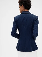 GapStudio Denim Double-Breasted Tailored Blazer