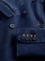 GapStudio Denim Double-Breasted Tailored Blazer