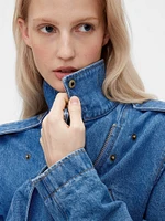 GapStudio Cropped Denim Moto Jacket