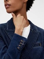 GapStudio Denim Double-Breasted Tailored Blazer