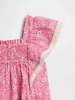 Baby & Toddler Poplin Flutter-Sleeve Dress