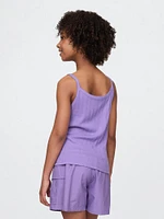 Kids Pointelle Rib Cami