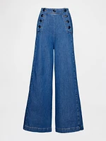 GapStudio High Rise Denim Sailor Pants