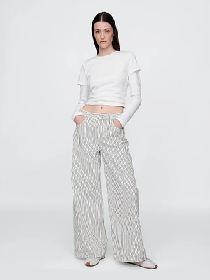 Mid Rise Cargo Baggy Jeans
