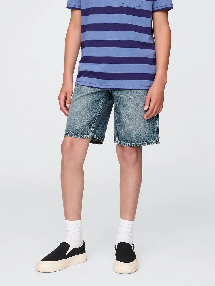 Kids UltraSoft '90s Loose Denim Carpenter Shorts