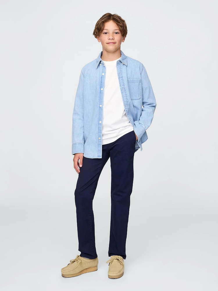 Kids Uniform Straight-Fit Stretch Khakis