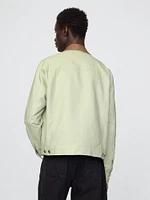Linen-Cotton Trucker Jacket