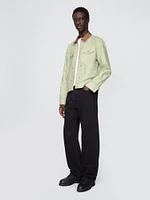 Linen-Cotton Trucker Jacket