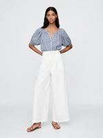 Gap × DÔEN Gingham Top