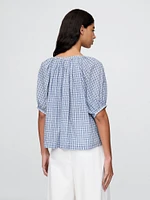 Gap × DÔEN Gingham Top