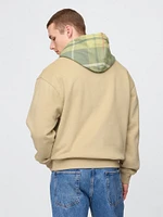 VintageSoft Plaid Arch Logo Hoodie