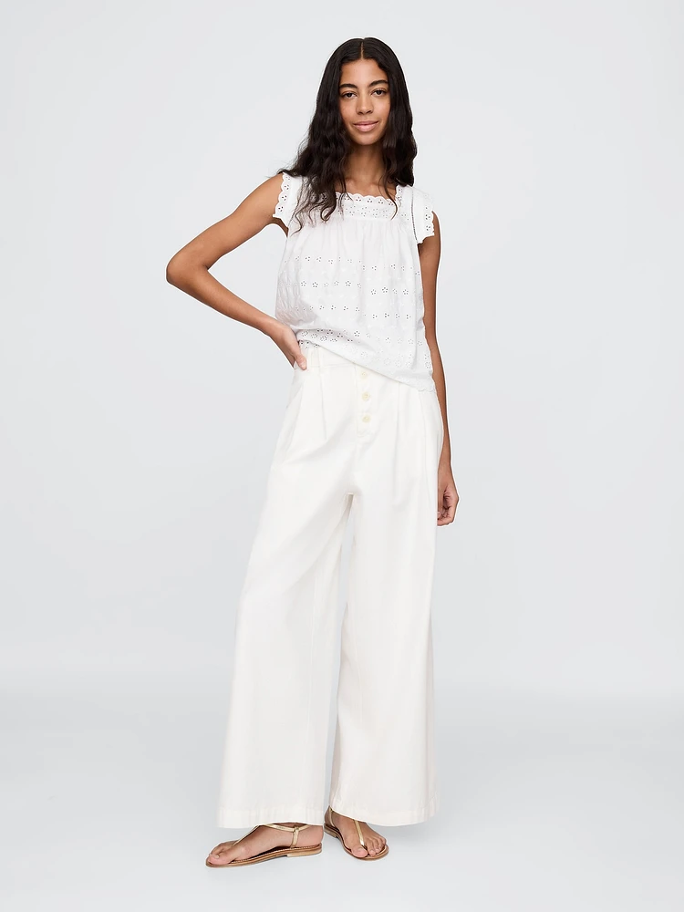 Gap × DÔEN High Rise Pleated Trousers