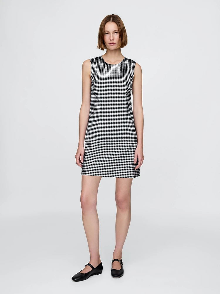 Gap × DÔEN Gingham Denim Mini Dress