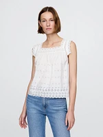 Gap × DÔEN Eyelet Top