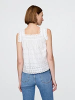 Gap × DÔEN Eyelet Top