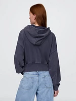 Heavyweight French Terry Oversized Zip Wedge Hoodie