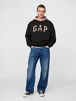 VintageSoft Plaid Arch Logo Hoodie