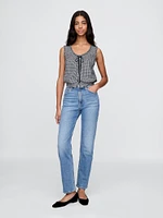 Gap × DÔEN Gingham Cropped Tank Top