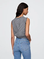 Gap × DÔEN Gingham Cropped Tank Top