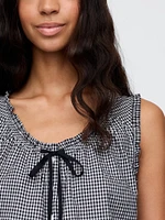 Gap × DÔEN Gingham Cropped Tank Top