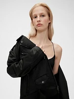 GapStudio Coated Denim Moto Jacket