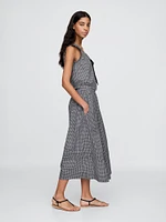 Gap × DÔEN Gingham Midi Skirt