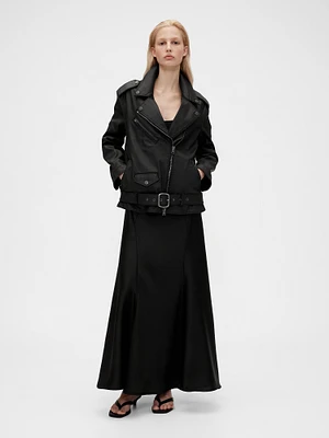 GapStudio Coated Denim Moto Jacket