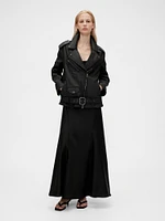 GapStudio Coated Denim Moto Jacket