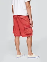 Twill Cargo Baggy Shorts