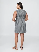 Gap × DÔEN Gingham Denim Mini Dress