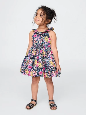Baby & Toddler Ruffle-Neck Bubble Dress