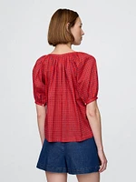 Gap × DÔEN Gingham Top